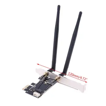 Noul Card Wireless pentru pciE 1X la unitati solid state-Ekey PCIE Laptop Pc WIFI WLAN Card Adaptor Dual Adaptor Antenă Bord