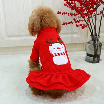 Noul Câine Pisică de Crăciun Rochie Hanorac om de Zăpadă Design Pet Puppy Haina Haina pentru Caini Pisici Mici și Mijlocii