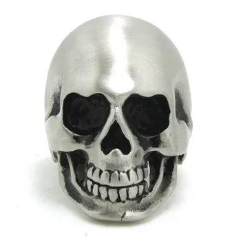 Noul Design Plictisitoare poloneză Punk Craniu Inel 316L din Oțel Inoxidabil de Calitate Superioară Argintiu Negru Om Rece Inel