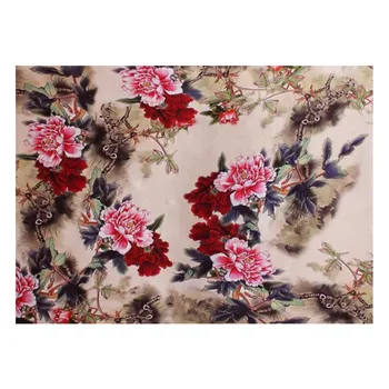 Noul digital inkjet mătase, satin stretch tesatura bujor rochie de flori tesatura matase naturala ridicata pânză de mătase 108cm