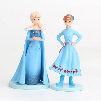 Noul Frozen 2 Disney Princess Figura Model de Păpușă Jucărie 7-10cm Elsa, Anna, Olaf Tort Decor din PVC figurina Jucarie Pentru Copii Fata