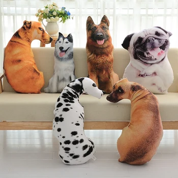 Noul Hot-Creative 3D Samoyed Husky Câine de Pluș Jucarii pentru Copii Păpuși, Animale de Pluș Pernă Canapea Masina Decorative, Cadou de Ziua de nastere pentru Prieteni