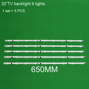 Noul Kit 5 piese, cu 9 Led-uri 650mm benzi cu LED-uri pentru Samsung UE32F5300 D2GE-320SC0-R3 2013SVS32H BN96-25300A 26508B 26508A BN96-25299A