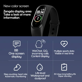 Noul M4 Smart band trupa Încheietura mâinii 4 Tracker de Fitness Watch Sport brățară de Ritm Cardiac tensiunea Arterială Smartband Monitorizeze starea de Sănătate Bratara