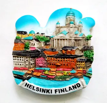 Noul Manual Pictate Helsinki Finlanda 3D Magneți de Frigider Turism, magazin de Suveniruri Frigider Autocolante Magnetice Acasă Decortion