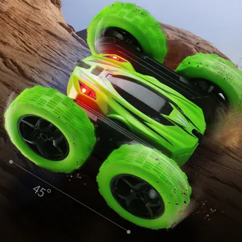 Noul Mini 1/24 de Control de la Distanță RC Masina Stunt 2.4 G 4WD față-Verso Stunt Masina Rc 3D flip cu Rece Lumina LED-uri de învățare a copilului jucărie cadou
