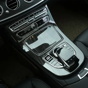 Noul Negru de Cenușă de Lemn de Cereale Pentru Mercedes Benz E-Class W213 2016 2017 ABS Consola de Viteze Panou Acoperire Cadru Trim Autocolante