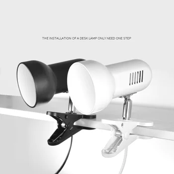 Noul Portabil de Birou LED-uri Clip Lampa Adaptor UE NE Plug Rotativ Lumina Tabelul Clip Masă de Birou de Carte de Lectură Lumină Studiu de Iluminat Acasă