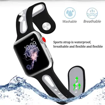 Noul Silicon Sport Band pentru Apple Watch 5 4 3 2 1 42MM 38MM Curea de Cauciuc Watchband Benzi pentru iWatch 5 4 3 40mm 44mm