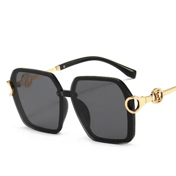 Noul Sosit Moda Cadru Metalic ochelari de Soare Pentru Femei de Înaltă Calitate Gradient Len Ochelari Supradimensionate Pătrat de Călătorie Ochelari de Soare UV400