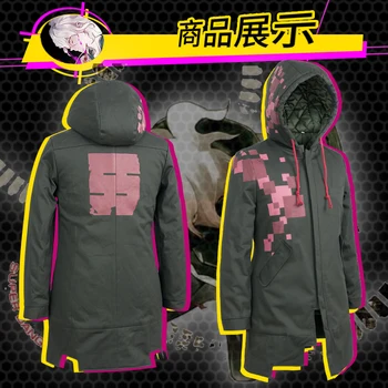 Noul Super Danganronpa 2 Dangan-Ronpa Komaeda Nagito Cosplay costum Jacheta cu Fermoar Anime Strat de cumpărături gratuit