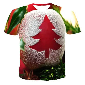 Noul T-shirt pentru bărbați de înaltă calitate pentru bărbați și femei T-shirt de Crăciun, maneca scurta, imprimare 3D vacanță de Crăciun pentru bărbați T-shirt