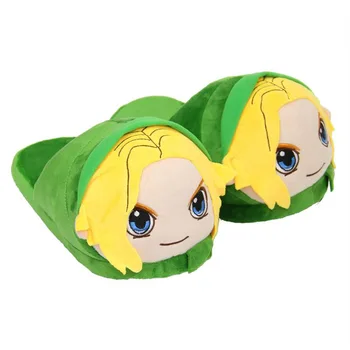 Noul Zelda Cosplay De Pluș Slipperss Bărbați Femei Iarna Cald Moale Pantofi Anime Papuci De Vacanță Cadou De Ziua De Nastere