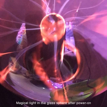 Noutate de Sticlă Magie Minge de Plasma Light USB Masă Lumini Sfera Veioza Copii Cadou de Anul Nou De Magie cu Plasmă Lampă de Noapte