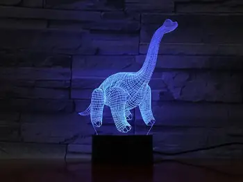 Noutatea 3D Lumina de Noapte Dinozaur Lampa de Masa Copii Cadou Jucărie Noptiera de Decorare Ziua de nastere Cadou de Craciun Decor de Animale de Jucărie LED-uri RGB
