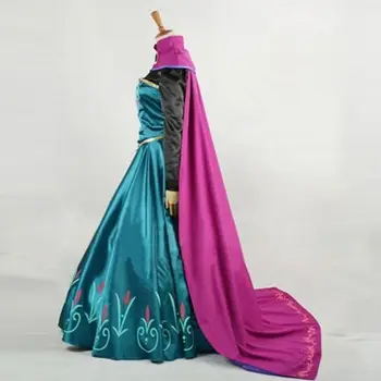 Noutatea Femeie Rochie De Joc Zăpadă Congelate Anna Rochie Fancy Cu Capul Regina Cosplay Costum De Scena Femeile Adulți