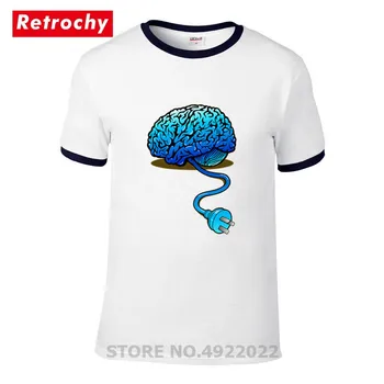 Noutatea t-shirt Deconectat de realitate doar folosi creierul tău amuzant tricou Casual creative homme cool geek tricou Big bang theory