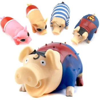 Noutatea Tipa De Aerisire Porc Decompresie Mestecați Jucării De Redare A Sunetului Porc Adult Copii Jucarie Squeaker Scartaie Porc Amuzant Animale De Companie Jucărie