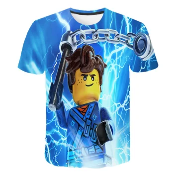 Nouă Băieți Și Fete T-Shirt Lego Super-Erou Ninja Cu Maneci Scurte T-Shirt Ninja De Imprimare De Desene Animate Pentru Copii Copii Baieti Copii Costum
