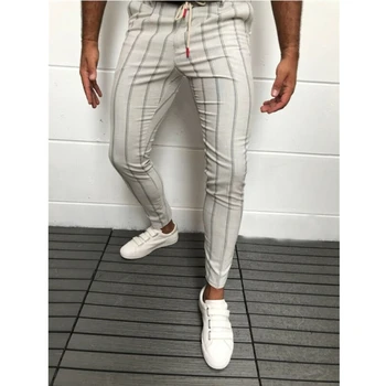 Nouă Bărbați Cu Design Elegant Slim Fit Stripe Afaceri Formale Pantaloni Casual, Office Pantaloni Skinny