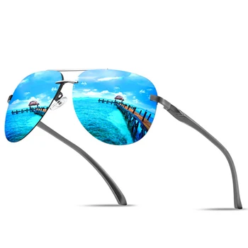Nouă Bărbați de Conducere de Polarizare ochelari de Soare pline de culoare Clapetă Oglindă de Primăvară este o Dovada de Lentile UV Protectie PilotSunglasses