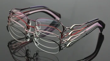 Nouă Femei pe jumătate ochelari fără ramă cadru moda optice, ochelari de RXable ochelari miopie 7252 lentile clare