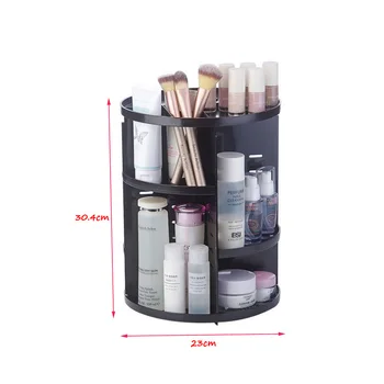 Nouă Rotație de 360 de Grade Alb/Negru/Roz Cosmetice Cutie de Depozitare Fashion Spin Multi-funcție Detasabila Frumusete Machiaj Organizator