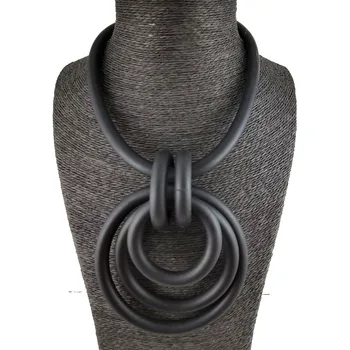 Nouă Rundă Geometrice Pandantiv Coliere Pentru Femei Bijuterii Lucrate Manual Din Cauciuc Cravată Coliere Bijuterii Corp Haine Accesorii
