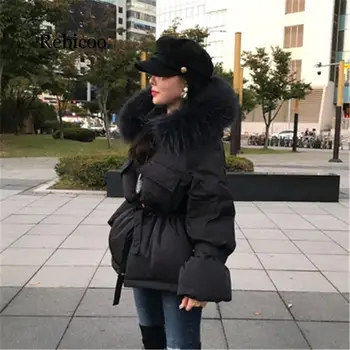 Nouă tendință de moda sacou casual din bumbac îmbrăcăminte de iarnă liber de pâine îmbrăcăminte de sex feminin gros jos haina femeilor scurt