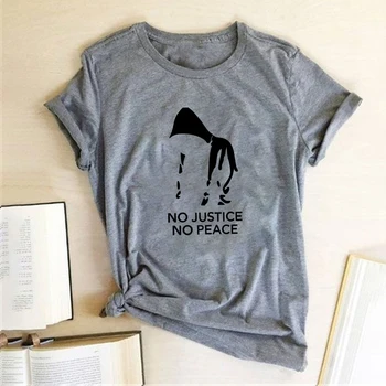 NU există JUSTIȚIE, NU există PACE de Imprimare T-shirt pentru femeie Tricou de Vara Graphic Tee Streetwear Topuri pentru Femei de Moda Doamnelor Mujer Camisetas