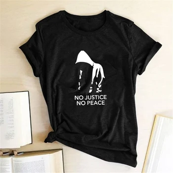 NU există JUSTIȚIE, NU există PACE de Imprimare T-shirt pentru femeie Tricou de Vara Graphic Tee Streetwear Topuri pentru Femei de Moda Doamnelor Mujer Camisetas