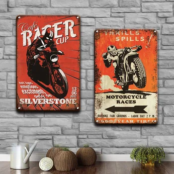 NU există PARCARE NOIY Metal Semn de Epocă BSA Motocicleta de Curse Auto Poster Art Tin Semne Retro Parcare, Magazin, Garaj Acasă Wll Decor