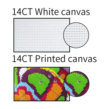 Numărate Eco-cusatura Broderie Kit Pictura Peisaj cu Casa de Cafea 14ct 11ct Imprimate Panza DMC DIY de Mână Meserii pentru lucru Manual