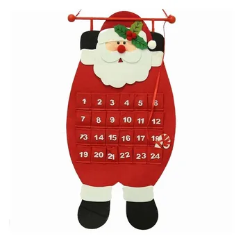 Numărătoarea Inversă De Crăciun Advent Calendar Simțit Pânză Moș Crăciun, Om De Zăpadă Elan Ornamente De Crăciun Cadou De Anul Nou Decor De Crăciun Prop