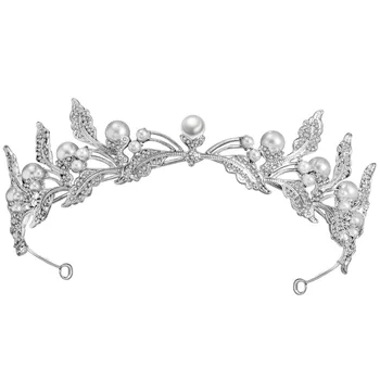 Nunta mireasa Diademe și Coroanele Strălucitoare Stras de Cristal Perle Benzi pentru Femei Fete Mireasa Noiva de Păr Bijuterii FORSEVEN
