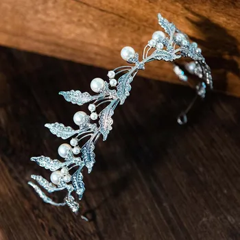 Nunta mireasa Diademe și Coroanele Strălucitoare Stras de Cristal Perle Benzi pentru Femei Fete Mireasa Noiva de Păr Bijuterii FORSEVEN