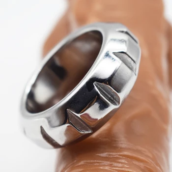 NUUN inel de penis din oțel inoxidabil gogoasa metal penis inele 38mm 47mm cablajului intarziere ejaculare SM adult jucărie de sex masculin dispozitiv de castitate