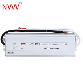 NVVV 100W 150W IP67 Ieșire Unică rezistent la apa de Alimentare Led Driver 12V 24V DC pentru lumina LED strip LPV-150-24 LPV-150-12