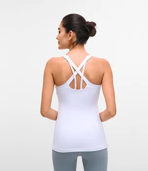 NWT 2020 Cruce Curele de Gimnastică Yoga Vesta Femei Respirabil Captusit Antrenament de Fitness Topuri Rezervor Nylon Sport Tricouri fără Mâneci