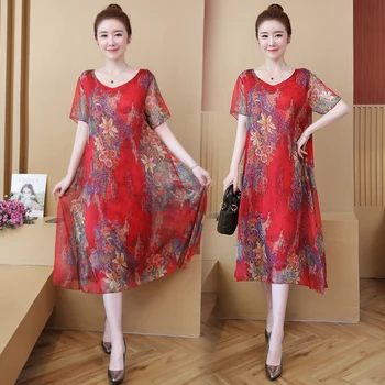 NYFS 2021 Nou rochie de Vară rochii Largi pentru femei Vestidos Halat Elbise de Imprimare de Moda rochie Femeia L-5XL
