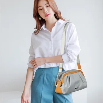 Nylon sac de pânză pentru femei 2021 Nou versiunea coreeană de externe stil multi-strat de mare capacitate sac de femei de moda, versatil