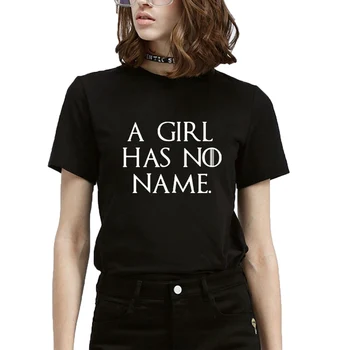 O Fată Nu Are Nume Amuzant Tricou Femei Scrisoarea Imprimate O-gat Maneci Scurte Tricou Femei Alb Negru Bumbac Tricou Femme de Sus