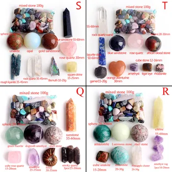 O mulțime de Naturale de Cuarț de Cristal Mixt Obelisc si Mingea și Pietriș Colorat Specimene Minerale de Vindecare de Pietre Decor Nunta Cadou Creativ