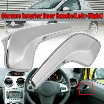 O Pereche Auto Interior Interior Interior Usa Maner Manere Crom pentru Opel Corsa MK3 2006-2013 pentru Corsa D 2006-2016 Cutie