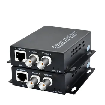 O Pereche De 2 Canal Ethernet IP Extender Peste Coaxial EoC Cablu Coaxial HD Rețeaua de Transport Extender pentru CCTV Camere de Securitate
