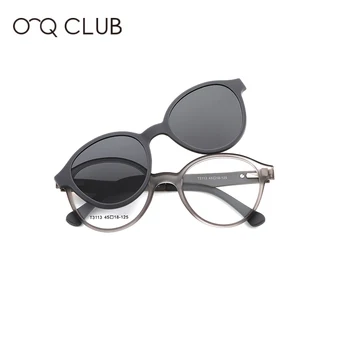 O-Q CLUB Copii în aer Liber ochelari de Soare Rotund Confortabil Băieți Fete Optice Rama de Ochelari Polarizate Magnetic Clip-on Ochelari T3113