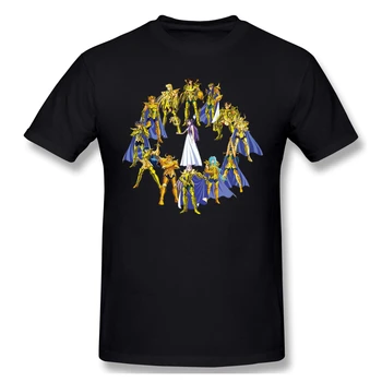Oamenii Cavalerii Zodiacului Tricouri Amuzante Topuri de Aur Sfinți Și Athena din Bumbac Tricouri tricou Harajuku