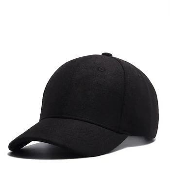 Oamenii cu Capul Mare Șapcă de Baseball,Negru/Gri Adult Capac Cu Dimensiune Mare Circumferinta 55-62cm Lână Hip Hop Pălărie