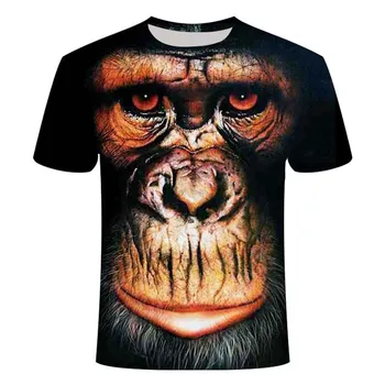 Oamenii de Animale tricou Urangutan/monkey 3D de Imprimare tricou Barbati Haioase tricouri topuri cu Maneci Scurte O-gât de Imprimare 3D Haine de Vară S-6XL