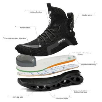 Oamenii de Iarnă, Cizme de Siguranță Sunt Ușoare și Confortabile bombeu metalic Anti-piercing Industriale Muncă în aer liber Piciorul Pantofi de Protecție